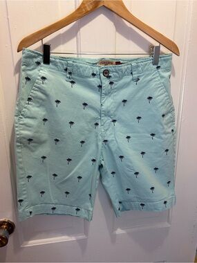 Hudson & Barrow NYC Men's Blue Nautical Anchor Print Shorts Size 32